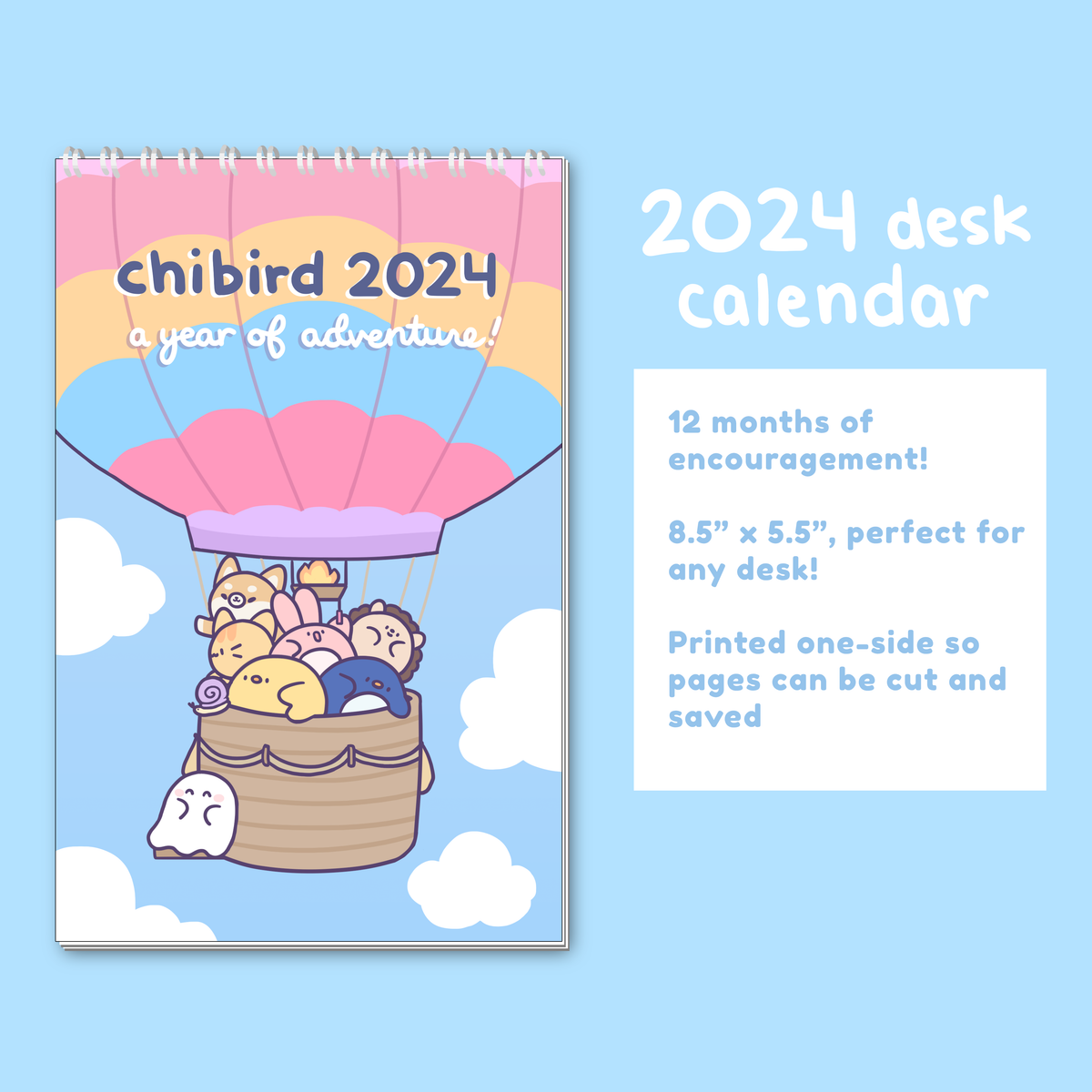 2024 Desk Calendar Charity Edition Chibird Store