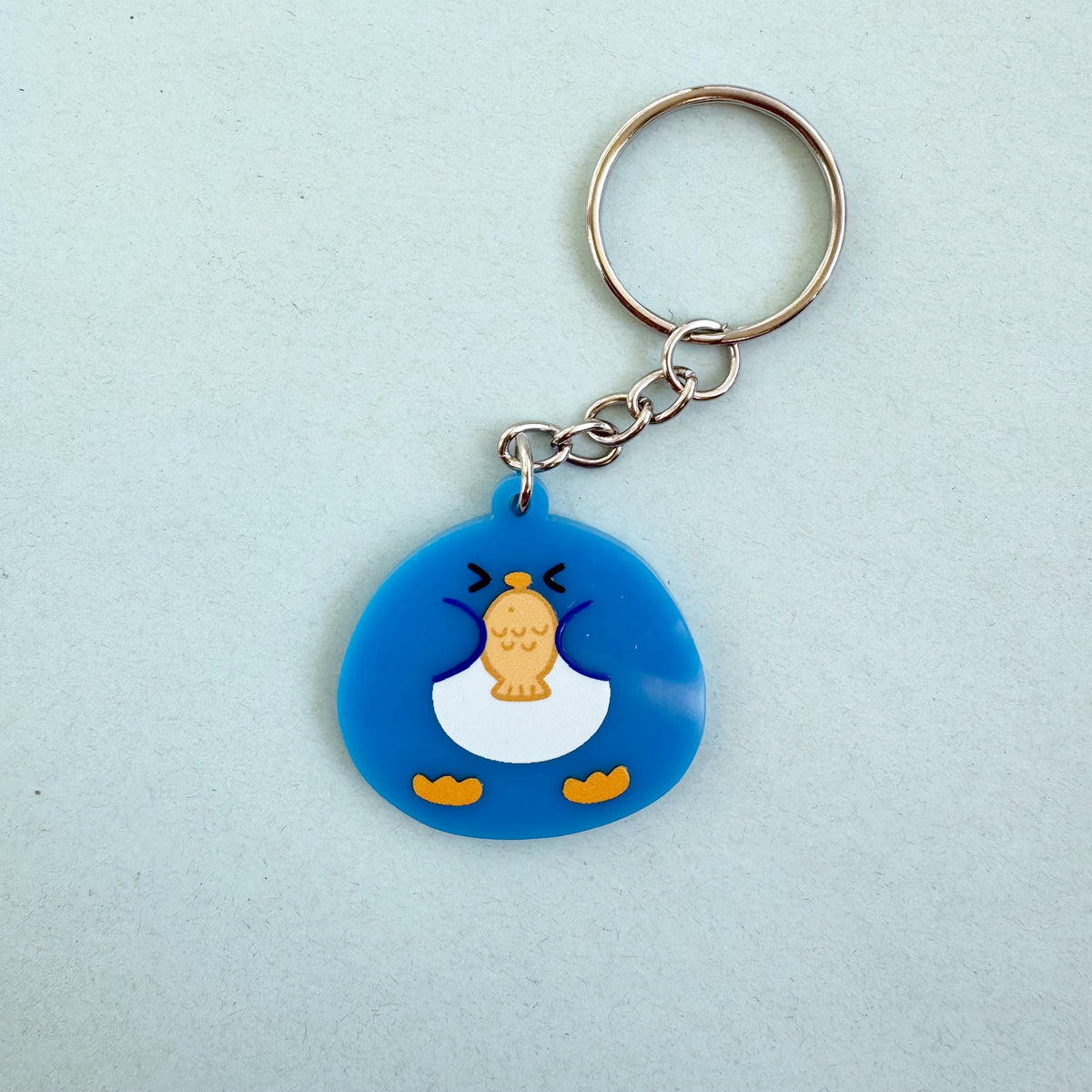 Taiyaki Fish Penguin Charm - Blue Acrylic – Chibird Store