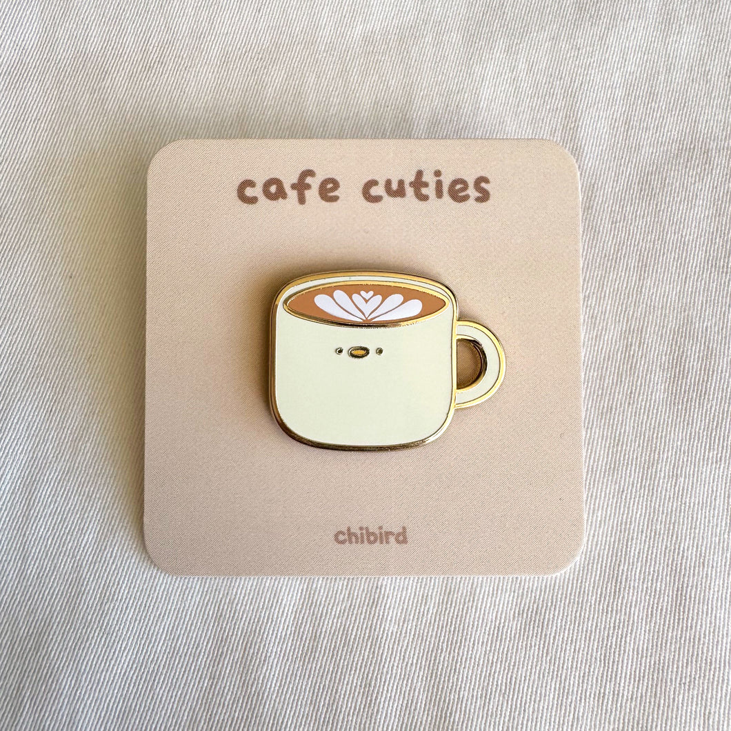 Chibird Mug Latte Enamel Pin