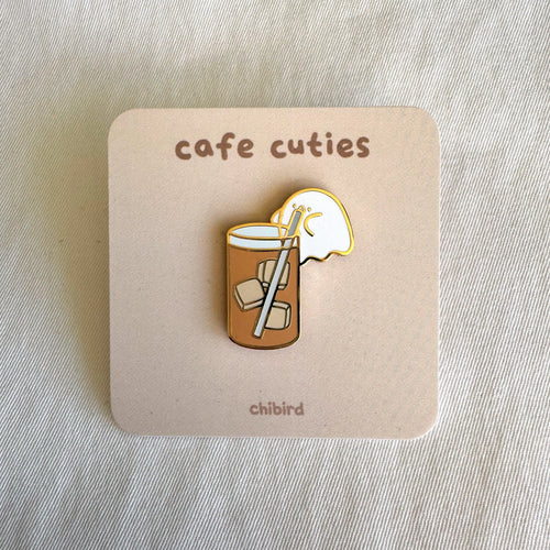 Ghost Latte Enamel Pin