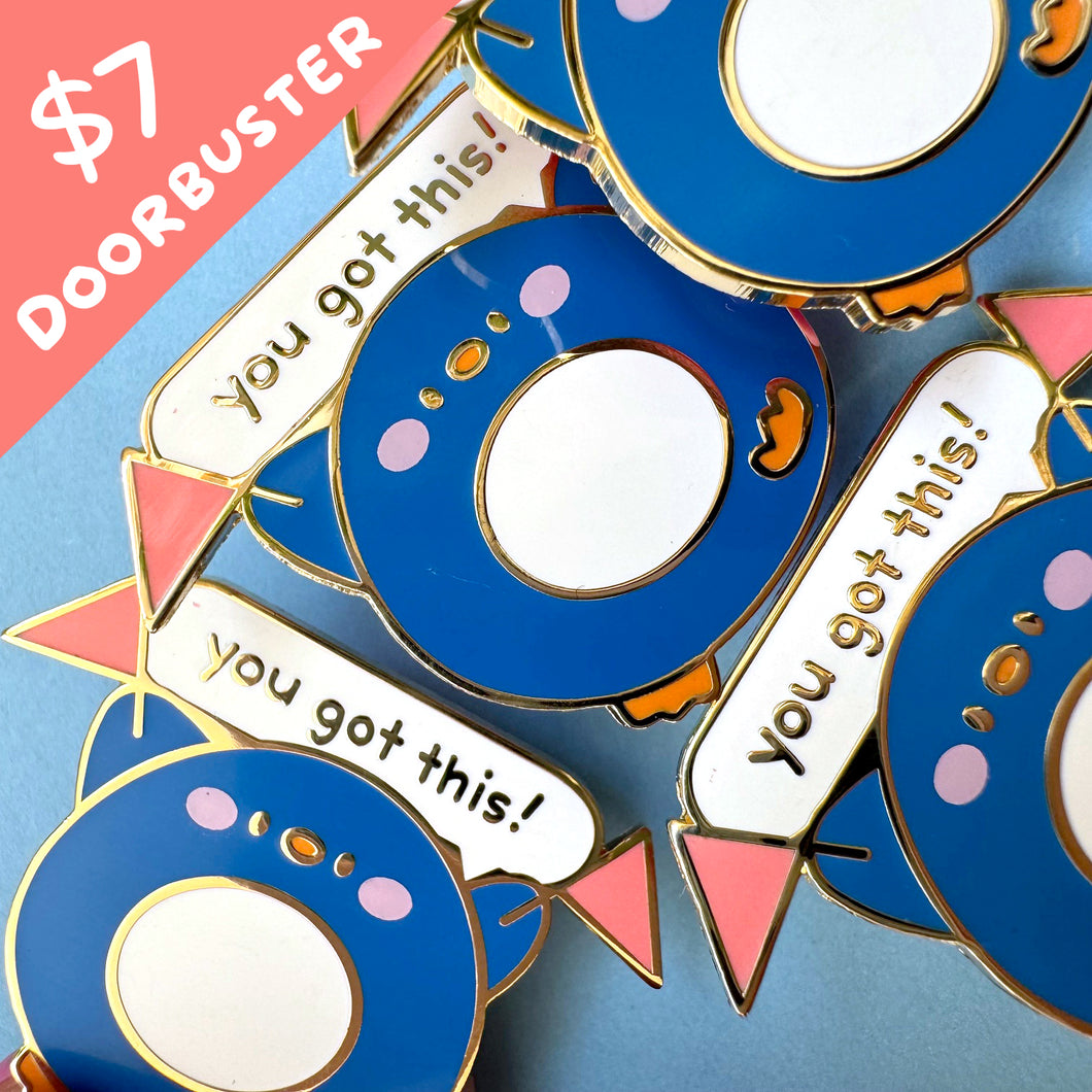 [Doorbuster] B-Grade You Got This Penguin Enamel Pin