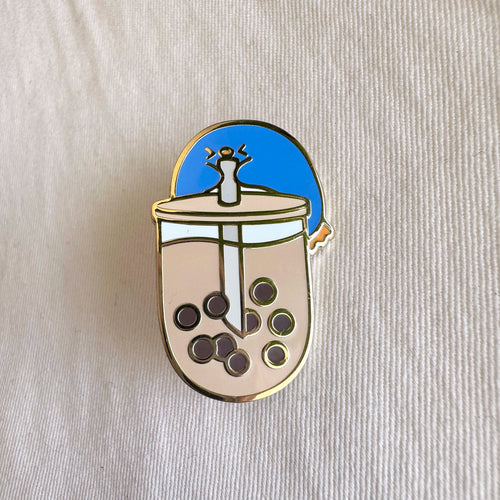 Boba Penguin Enamel Pin