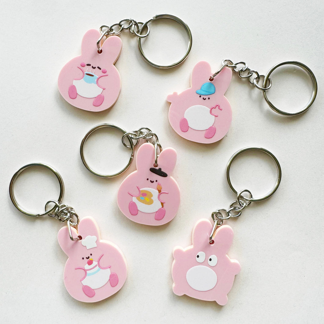 Pink Acrylic Bunny Charm Gachapon