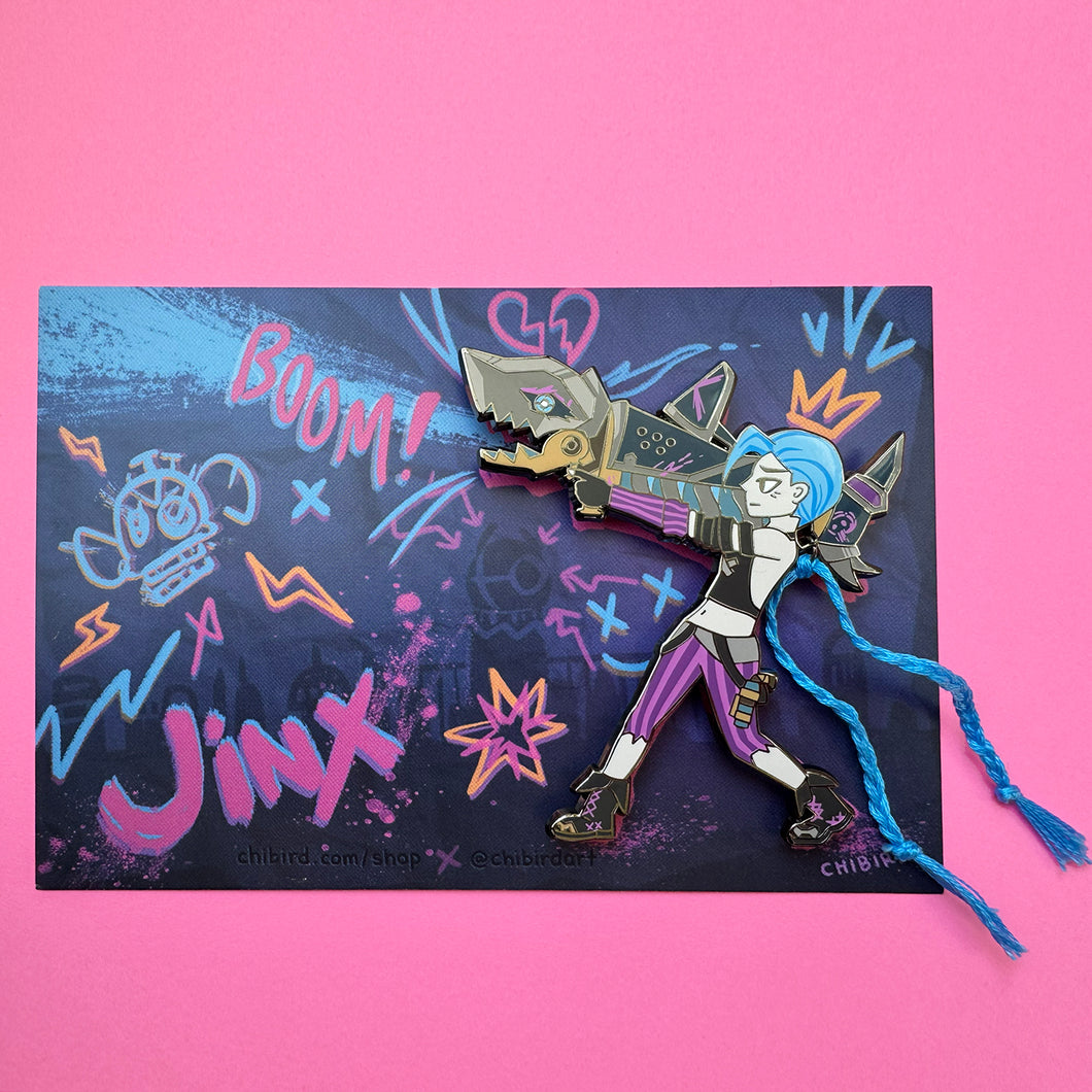 [Limited Edition] Arcane Jinx Enamel Pin with Braided Hair