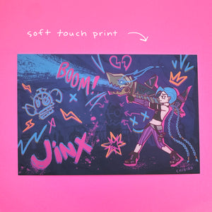 z*e様 J.GARDEN J庭 ベルトゥーン チェキカード JINX ジンクス Limited Edition] Arcane Jinx Enamel Pin with Braided Hair