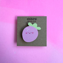 Jumbo Strawberry Wood Pin