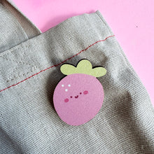 Jumbo Bread + Strawberry Wood Pin Set