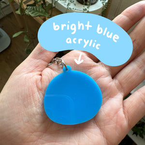 Blue Acrylic Penguin Charms Set