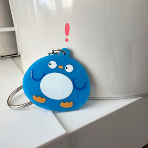 Shocked Penguin Charm - Blue Acrylic
