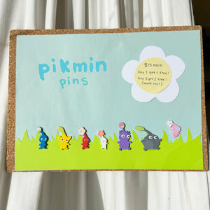 Full Set Pikmin Dyed Enamel Pins