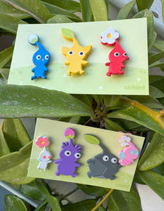 Full Set Pikmin Dyed Enamel Pins