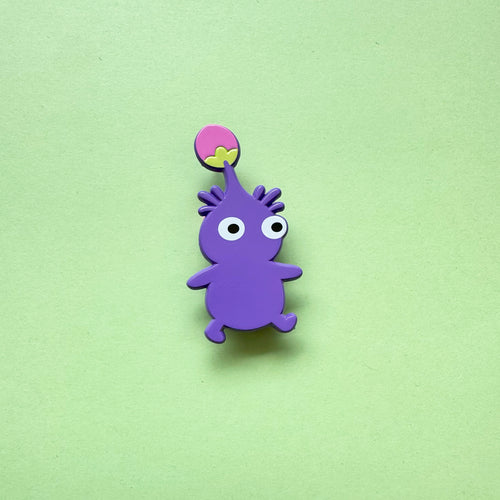 Purple Pikmin Dyed Enamel Pin