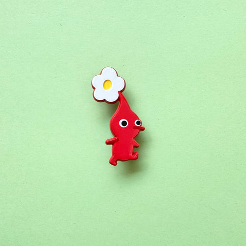 Red Pikmin Dyed Enamel Pin