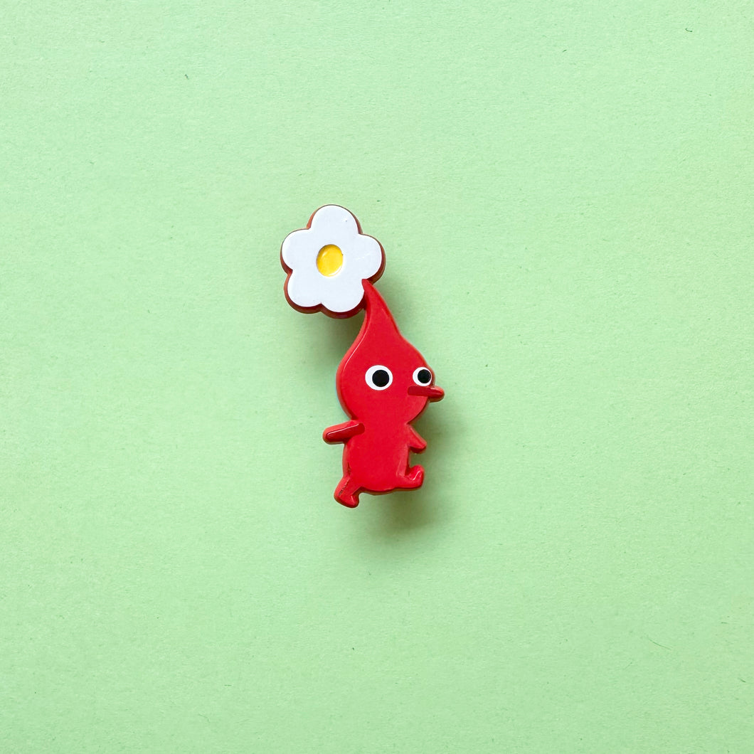 Red Pikmin Dyed Enamel Pin