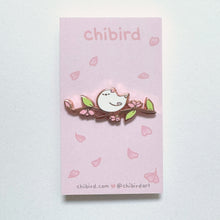 Cherry Blossom Bird Enamel Pin