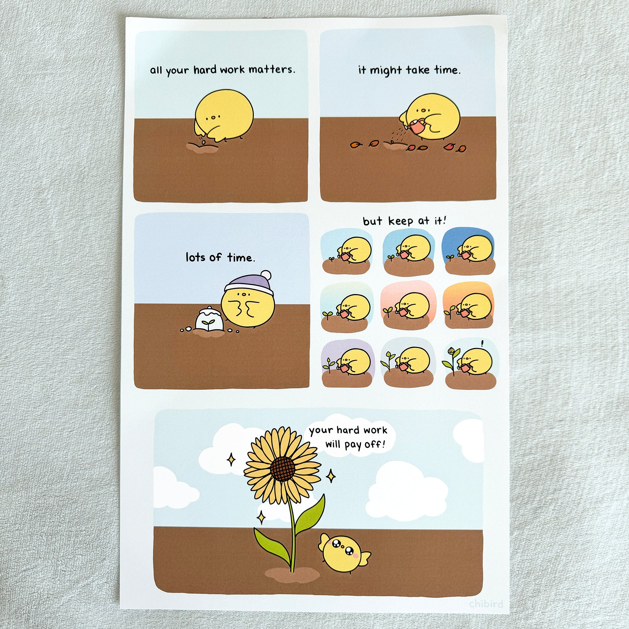 Hard Work Matters Poster – Chibird Store