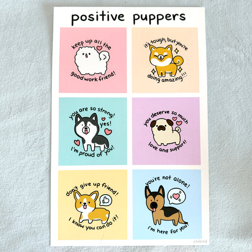 Positive Puppers Poster