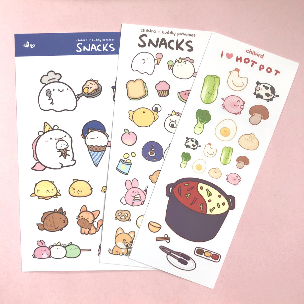 Food Sticker Sheets Bundle