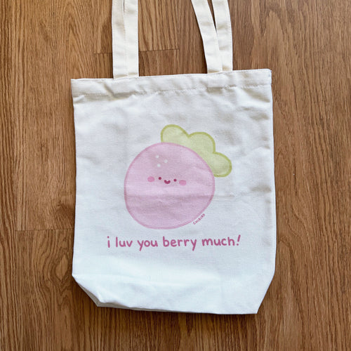 I Luv You Berry Much Tote Bag