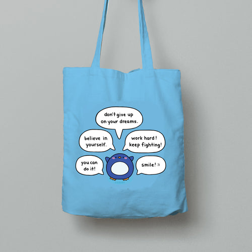 Discounted Motivational Penguin Tote Bag