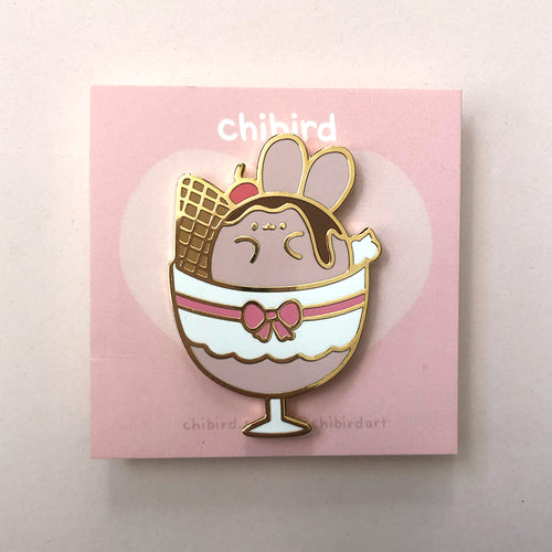 Bunny Sundae Enamel Pin