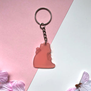 Cherry Blossom Cat Charm - Frosted Pink
