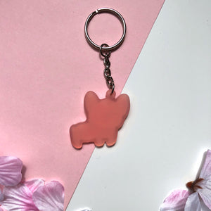 Cherry Blossom Corgi Charm - Frosted Pink