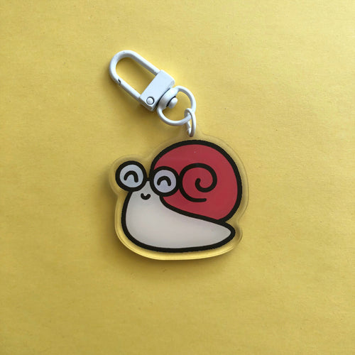 Maple Red Snail Charm