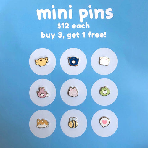 Mini Pins - Buy 3 Get 1 Free!