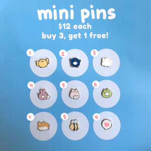 Mini Pins - Buy 3 Get 1 Free!
