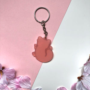 Cherry Blossom Red Panda Charm - Frosted Pink