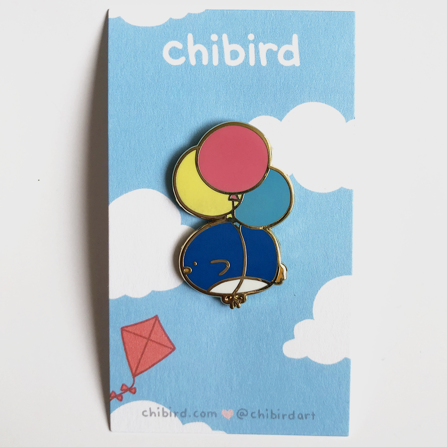 Penguin Balloons Enamel Pin