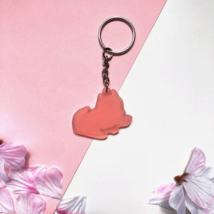 Cherry Blossom Samoyed Charm - Frosted Pink
